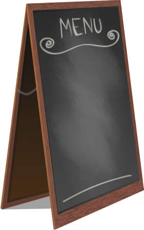 Menu Black Board Isolated Set.のイラスト素材