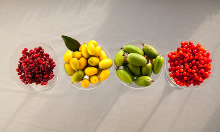 Fresh fruits perfect source of vitamins.の写真素材