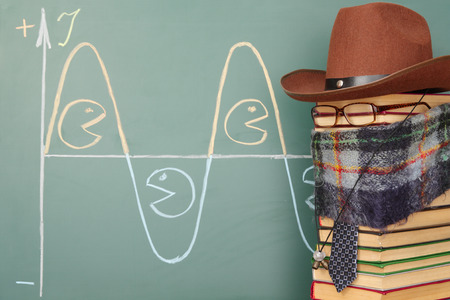 Professor of electronics, funny education concept