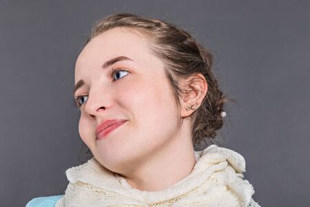 Close-up portrait of Attractive girlの写真素材