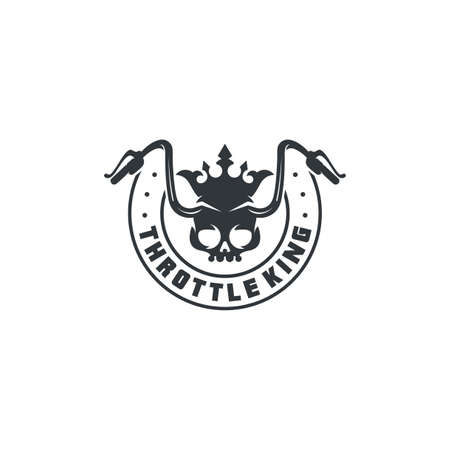 Motor racing skulls,graphic design.  Sticker, label, arm illuatrationのイラスト素材