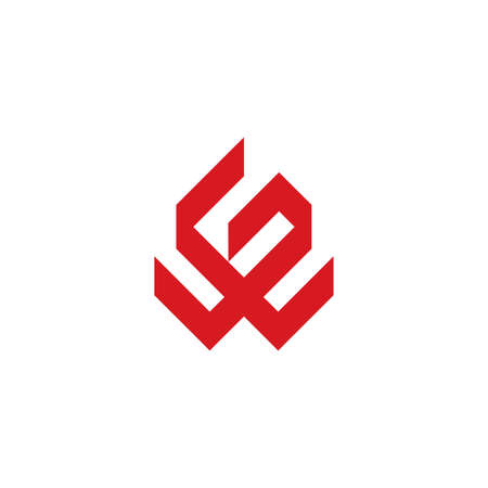 Letter WG GW geometric icon designのイラスト素材