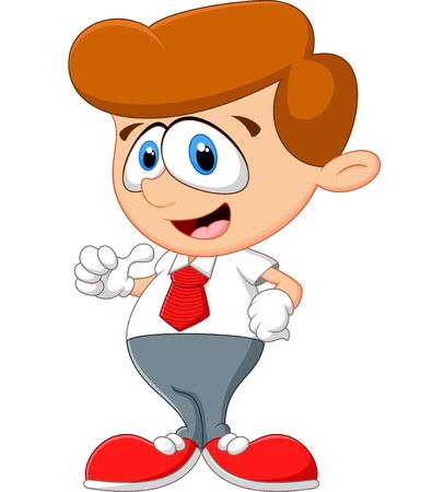 Little man giving thumbs upのイラスト素材