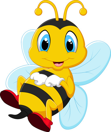 Happy carton beeのイラスト素材