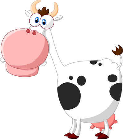 Cute cow posingのイラスト素材
