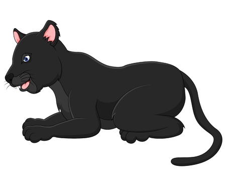 Cartoon black pantherのイラスト素材