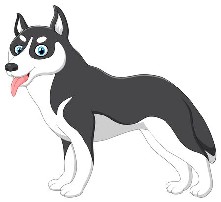 cute fun dog cartoonのイラスト素材