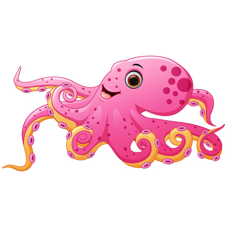 Cute octopus cartoonのイラスト素材