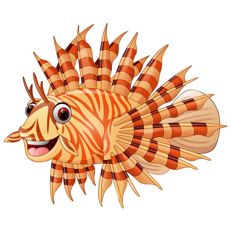 lion fish cartoonのイラスト素材