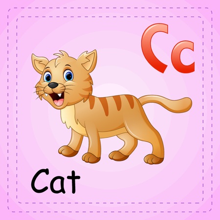 Animals alphabet: C is for Catのイラスト素材
