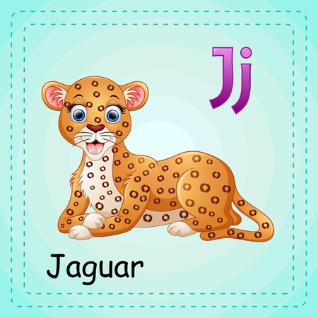 Animals alphabet: J is for Jaguarのイラスト素材