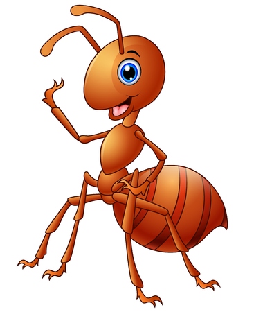 Vector illustration of Happy ant cartoonのイラスト素材