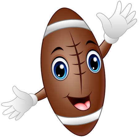 Cartoon American football characterのイラスト素材