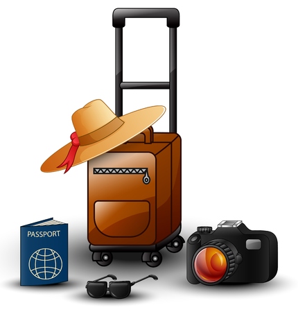 Summer travel set.のイラスト素材