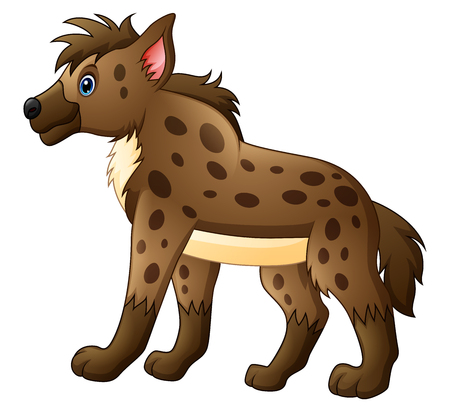 Vector illustration of Funny hyena cartoonのイラスト素材