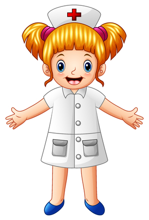 Cute little girl nurseの写真素材