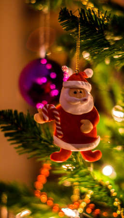 Christmas Tree Santa Decorationの写真素材