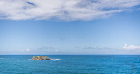 Sheep island off the North coast of Ireland.の写真素材