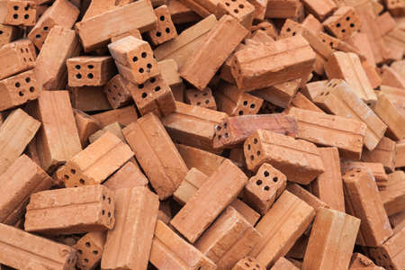 Brick for construction made of baked clay and have a rectangle.の写真素材