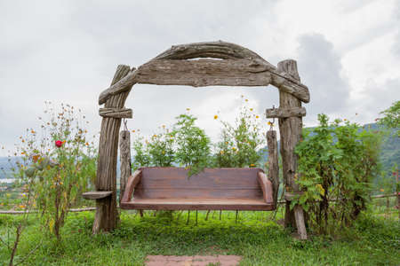 A beautiful place for recreation on the hill.の写真素材
