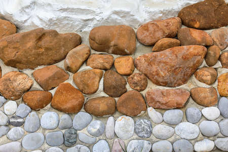 Wall made of stone and sement are beautiful design.