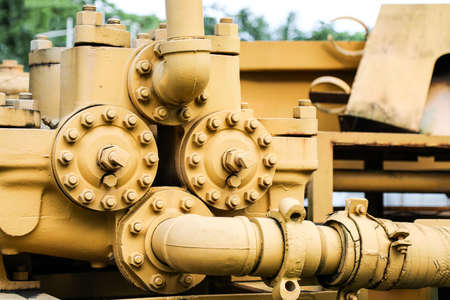 The machine is very old and currently is inoperable.の写真素材