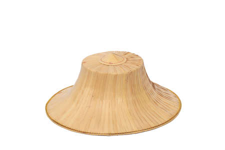 A hat made of bamboo and palm for kind of farmer's hat.の写真素材