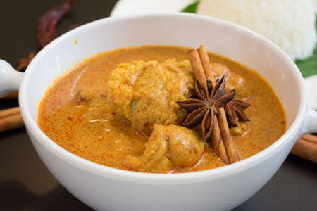 Thai Massaman Curry with Chicken, Thai Food.