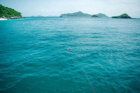 Thailand island, Beautiful green blue sea and island at Samaesarn Islandの写真素材