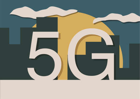 Illustration of 5G Technology Conceptの写真素材