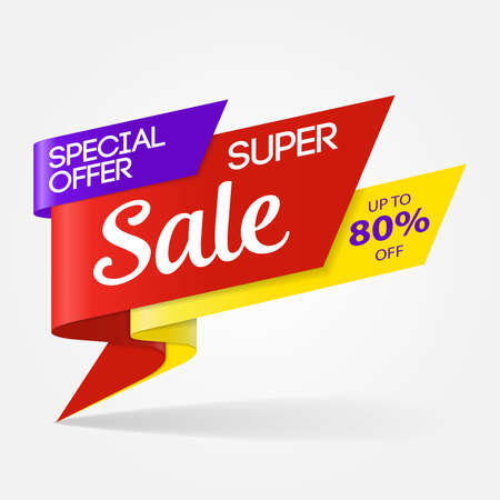 Sale Banner Template Design. Vector Illustrationのイラスト素材