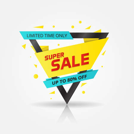 Sale Banner Template Design. Vector Illustrationのイラスト素材