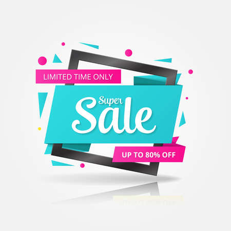 Sale Banner Template Design. Vector Illustrationのイラスト素材