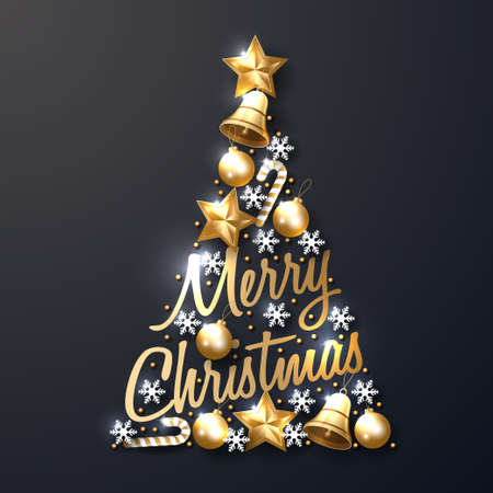 Merry Christmas background with christmas element. Vector illustrationのイラスト素材