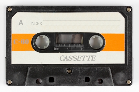 close-up of a music cassetteの写真素材