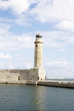 lighthouse in Rethymnon, crete の写真素材