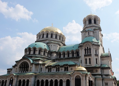 the alexander nevsky church in sofia, bulgariaの写真素材