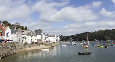 the beautiful port of fowey in cornwall, englandのeditorial素材