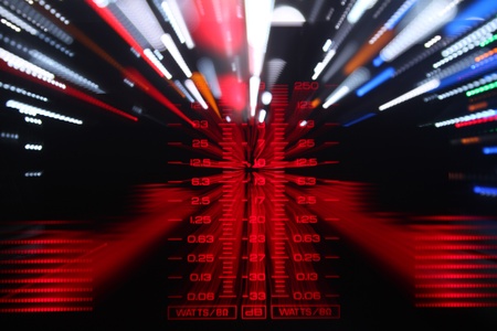 music graphic equalisers and audio analysis clip. shot from the display of a stereo hifi system