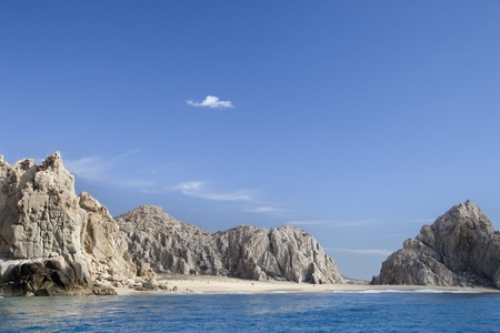 the rocks at el arco baja california sur, mexicoの写真素材