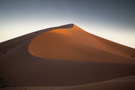 the erg chigaga sand dunes in moroccoの写真素材