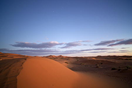 the erg chebbi sand dunes in merzouga, moroccoの写真素材