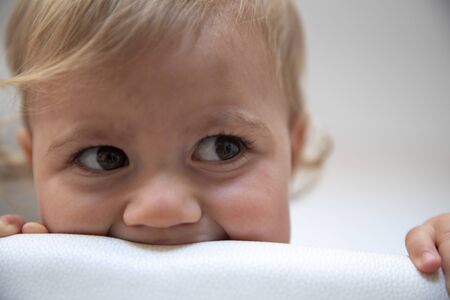beautiful baby girl head shot