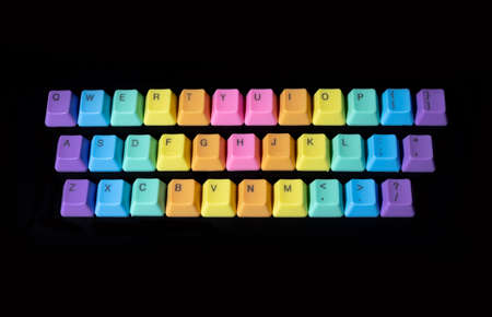 Losse rainbow colours computer keyboard keys