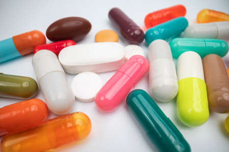 Collection of medicinal pills and tablets