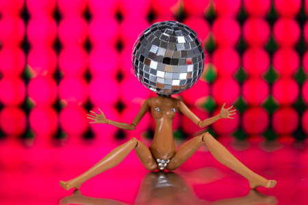 DJ discodoll dancingの写真素材