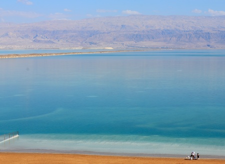 Dead Sea. Each year, the Dead Sea drying up.の写真素材
