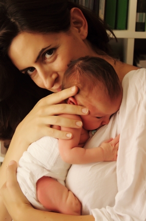 mother with her babyの写真素材