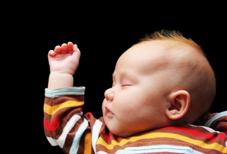 two month old adorable baby の写真素材