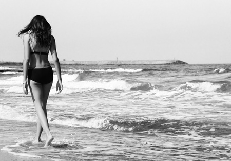 girl on the beachの写真素材